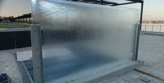 Building The Coal Loader glass feature walls