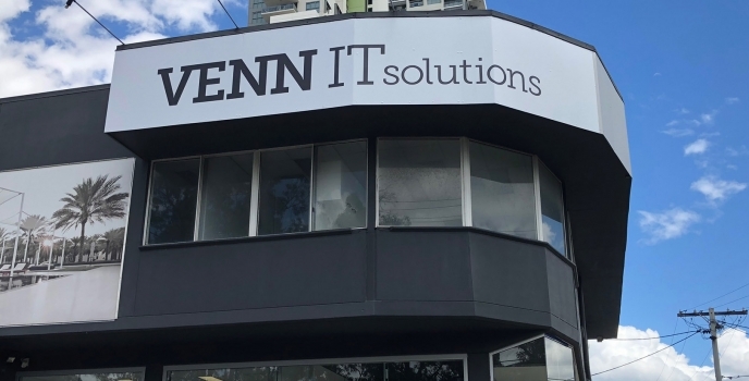 External signage installed at VennIT in Brisbane