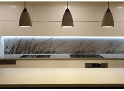 grass blowing in breeze kitchen glass splashback