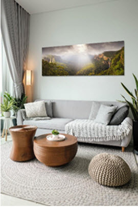 Blue mountain photo on Acrylic wall print by Michael Boniwell