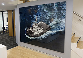 Svitzer Tugboats  showcase projects with Glass Feature Walls, Glass Prints and Whiteboards