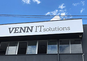 External signage installed at VennIT in Brisbane