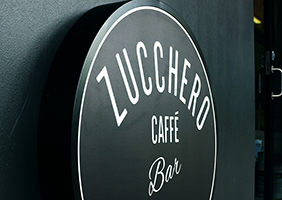 External signage for Zucchero Caffé in Artarmon