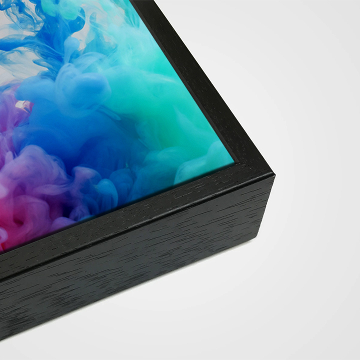 black canvas trim frame